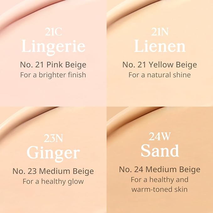 CLIO Kill Cover Mesh Glow Cushion Foundation ([Refill Included] 15g*2, 21C LINGERIE), Glass Skin, Long-Lasting, Lightweight, Buildable Coverage, Glowy Skin Makeup-VivaGrace Women