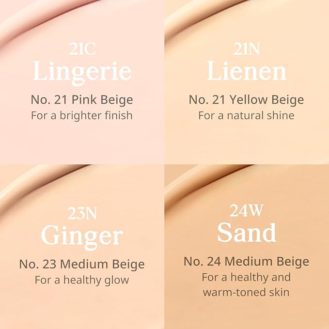 CLIO Kill Cover Mesh Glow Cushion Foundation ([Refill Included] 15g*2, 23N GINGER), Glass Skin, Long-Lasting, Lightweight, Buildable Coverage, Glowy Skin Makeup-VivaGrace Women