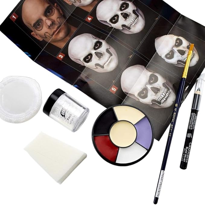 Graftobian Skull Makeup Kit - Skeleton Makeup Set for Costumes, Cosplay, and Halloween-VivaGrace Women