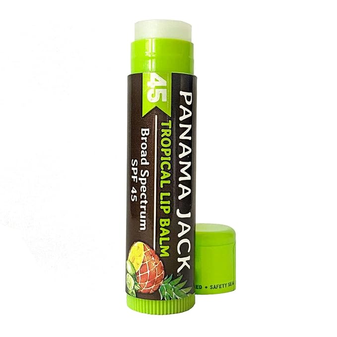 Panama Jack Sunscreen Lip Balm - SPF 45, Flavor Pack, Broad Spectrum UVA-UVB Sunscreen Protection, Prevents & Soothes Dry, Chapped Lips (Mango/Tropical)-VivaGrace Women