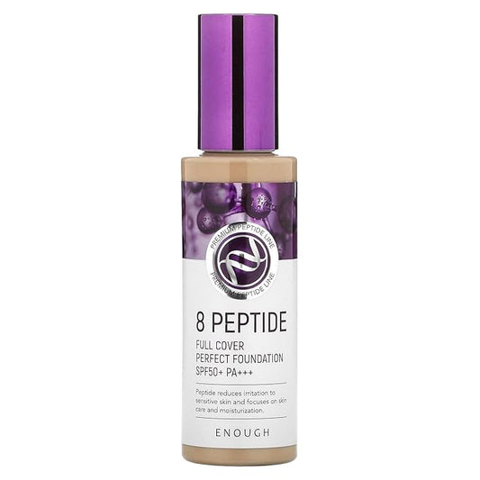 Enough 8 Peptide, Full Cover Perfect Foundation, SPF 50+ PA+++, 23, 3.53 oz (100 g)-VivaGrace Women