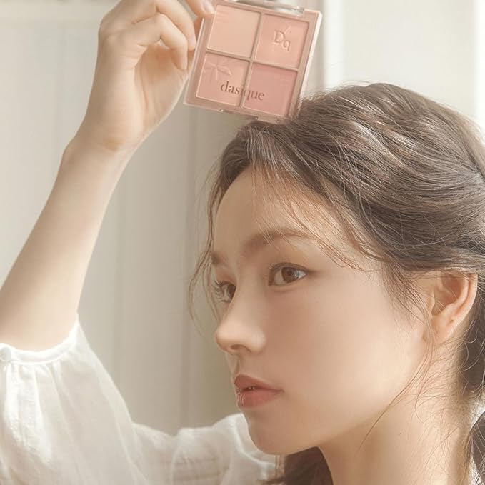 Dasique Blending Mood Cheek #10 Muted Nuts | 4 Blendable Shades in Lighteight Smooth Powder | Vegan | Korean Makeup | Blush-VivaGrace Women