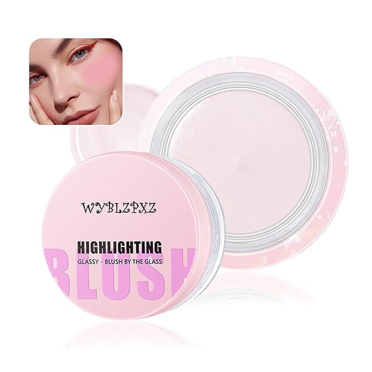 Color Changing Blush,PH Temperature Magic Color Changing Clear Blush Cream,Glossy Shiny Moisturizing Long Lasting Highlighting Lightweight Face Cheek Blush Cheeks Makeup for Women-VivaGrace Women