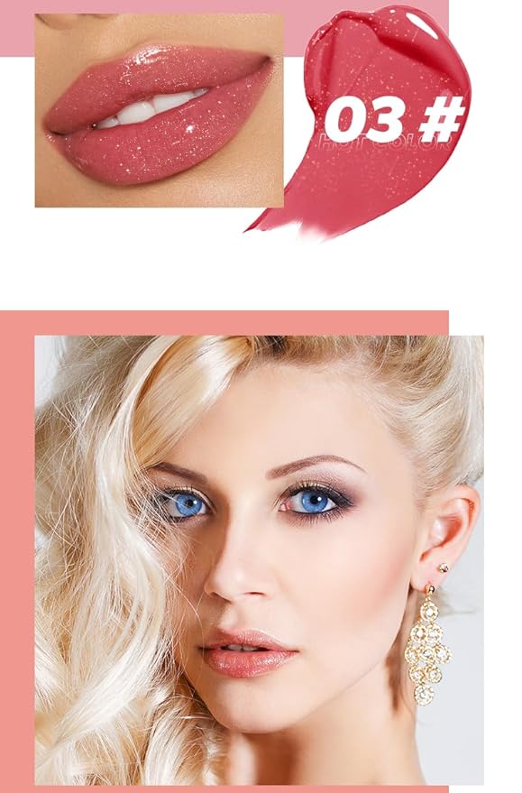 MAEPEOR Hydrating Lip Plumper 12 Colors Moisturizing Shiny Juicy Lip Balm Long Lasting Nourishing Lip Pluming Balm（Color 03)-VivaGrace Women