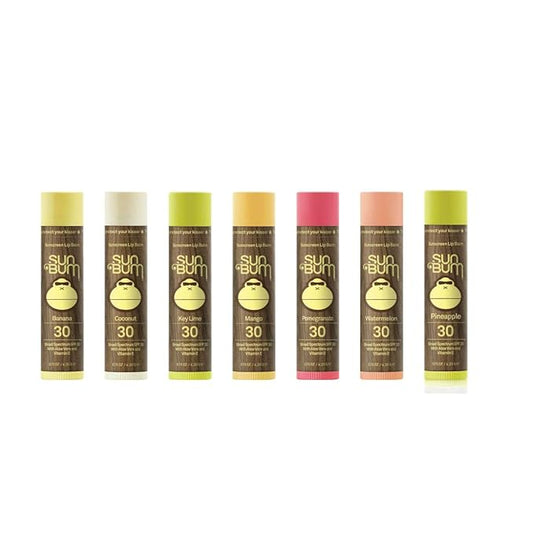 Sun Bum Lip Balm | SPF 30 | 0.15 Ounce Stick | Broad Spectrum UVA, UVB Protection, Hypoallergenic, Paraben Free, Gluten Free, Vegan | The Originals Variety Pack | 7 Pack-VivaGrace Women