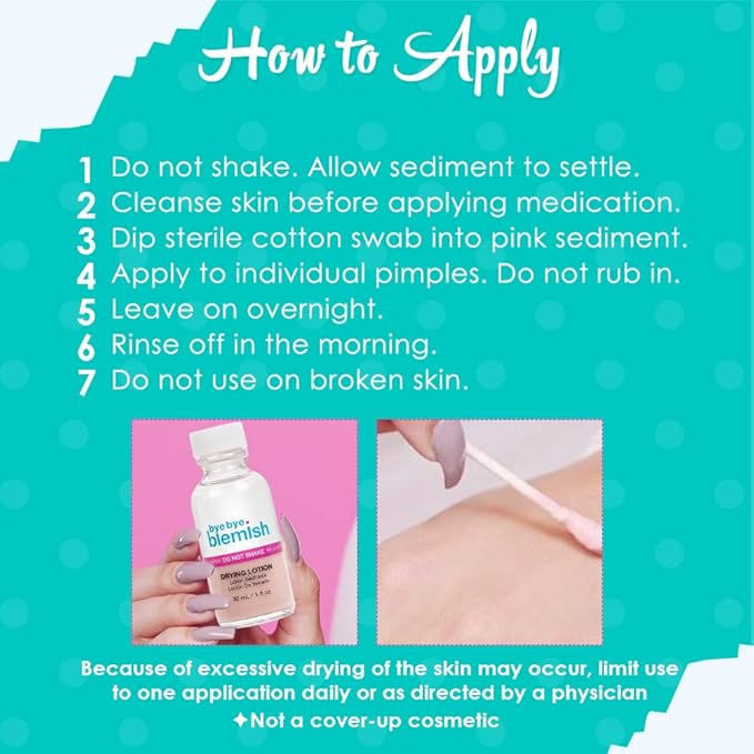 Bye Bye Blemish Acne Drying Lotion, Reduce Pimples Overnight 1oz, 1-Pack-VivaGrace Women