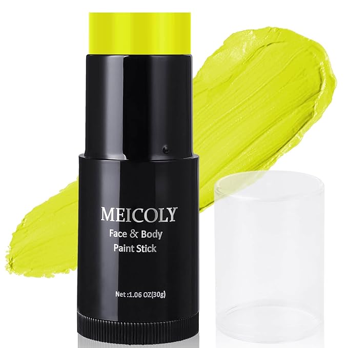 MEICOLY Ogre Green Face Body Paint Stick,Cream Face Paint for Disgust Goblin Demon Halloween SFX Special Effects Cosplay Makeup,Waterproof Eye Black Stick-VivaGrace Women