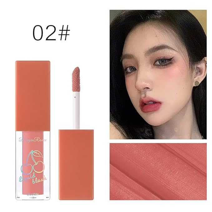 Liquid Blush 4Pcs Set Makeup for Cheeks Matte Finish Soft Cream, Flushed Cheeks, Vegan & Cruelty-free,Long-Wearing, Smudge Proof, Natural-Looking-VivaGrace Women
