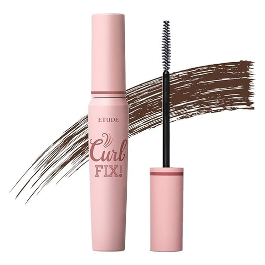 ETUDE Curl Fix Mascara #2 Brown (7.5g) | A curl fix mascara that keeps fine eyelashes powerfully curled up for 24 hours by ETUDE's own Curl 24H Technology, Korean Makeup, Kbeauty, Perfect for Gift