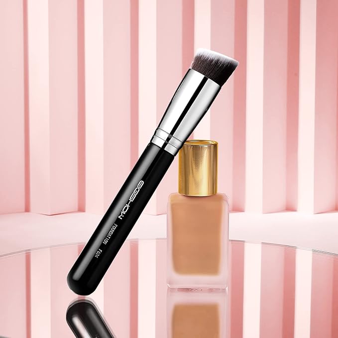 Flat Top Kabuki Foundation Brush, EIGSHOW Premium Makeup Brush for Liquid, Cream, and Powder - Blending, Buffing, Stippling, Flawless Application (F624)-VivaGrace Women