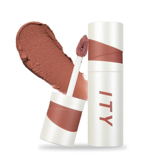 ITY Velvet Matte Finish Lip Stain-Mousse Textured Lip Clay, Nude Shade, Conceals Lip Lines, Rich Pigment Lip Tint Lipsticks, 0.14 oz (4g) in Petal-VivaGrace Women