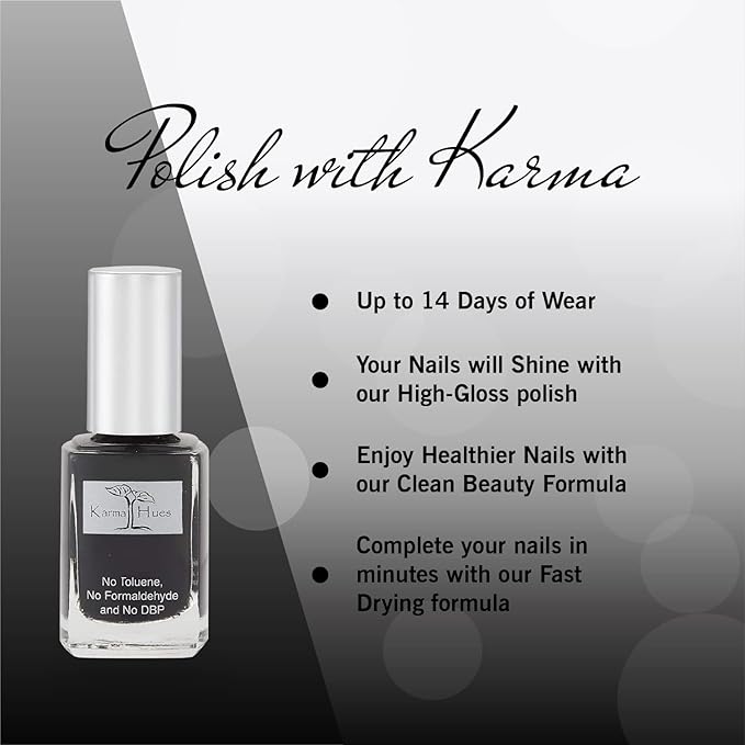 Karma Naturals Nail Polish – Non-Toxic, Vegan & Cruelty-Free (Vinyl, 0.43 fl oz)