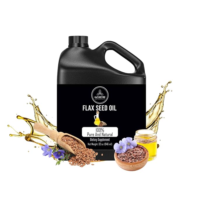 Naturevibe Botanicals Flaxseed Oil 32 Ounces | 100% Pure and Natural | Great for Skin Care and Hair Care-VivaGrace Women