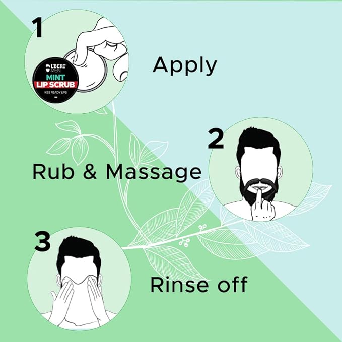 L'BERT Mint Lip Scrub, Kiss Ready Lips for Lightening & Brightening Dark Lips - 15 g-VivaGrace Women
