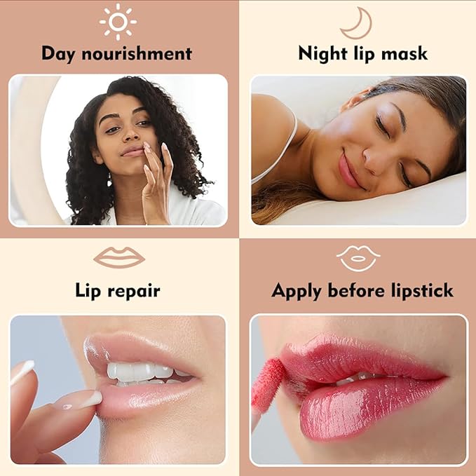 Watermelon Lip Balm, Honey Strawberry Apple Watermelon Lip Mask Overnight, Moisturizing Lip Sleeping Mask, Day & Night Lip Care - Hydrate Repair Prevent Dry (Watermelon）-VivaGrace Women