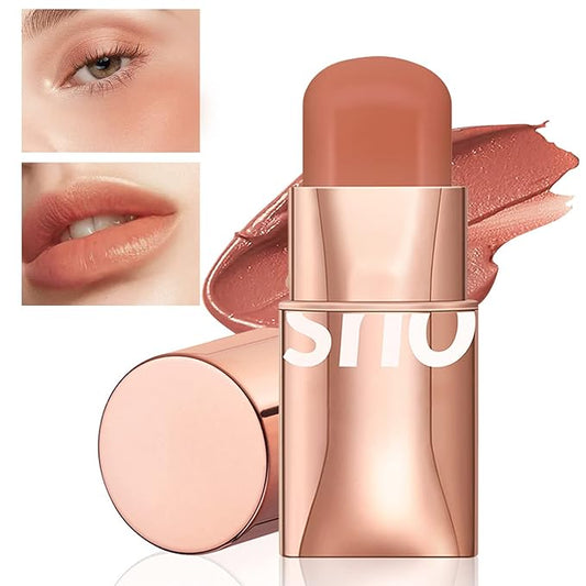 Cream Blush Stick for Cheeks Makeup,Waterproof Blush Face Stick Multi-Use Lip and Cheek Tint,Matte Finish Lightweight Easy to Blend Natural Cream Blusher Makeup for All Skin Tones-Coral Red-VivaGrace Women