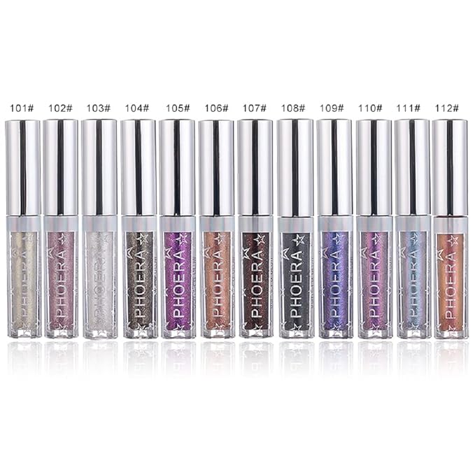 Glitter Eyeshadow，Makeup For Eyes Liquid Shimmer Sparkle Glow Light Colors Pencil Stick Shiny Long Lasting Waterproof Shining Eye Shadow Sets Metallic Pigments Metals Gloss Sparkling Pen Kit (A108)
