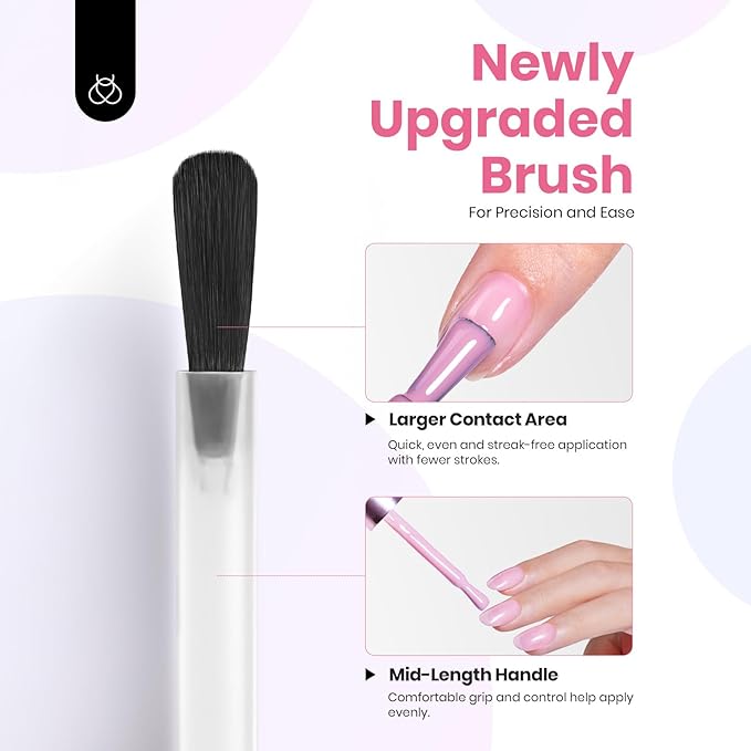 Beetles Jelly Gel Nail Polish, 6 Colors 15ML Milky White Sheer Pink Nude Brown Translucent Sheer Nail Polish Soak Off UV Colorful Bottle Gel Nail Art Home Salon DIY Gift for Women-VivaGrace Women