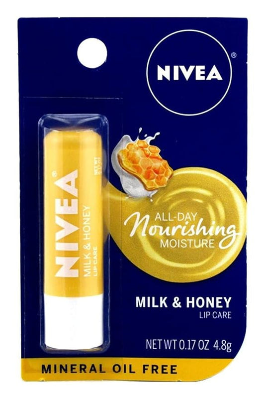 NIVEA A Kiss of Milk & Honey Natural Defense & Soothing Lip Care 0.17 oz-VivaGrace Women