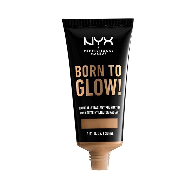 NYX PROFESSIONAL MAKEUP Born To Glow Naturally Radiant Foundation, Medium Coverage - Golden-VivaGrace Women