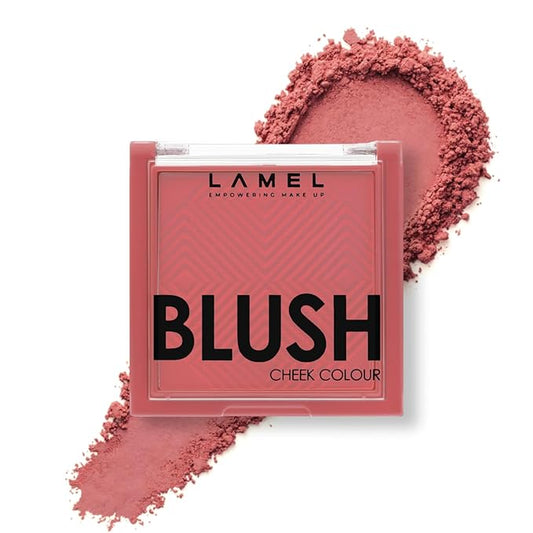 Lamel Blush Cheek Plum Color Mini - Blendable Purple Blush Powder - Enhances & Defines Shapes & Features - Shading & Contouring Powder Blush - 4 Universal Shades - № 408 (Plum) - 3.8g / 0.13 oz-VivaGrace Women