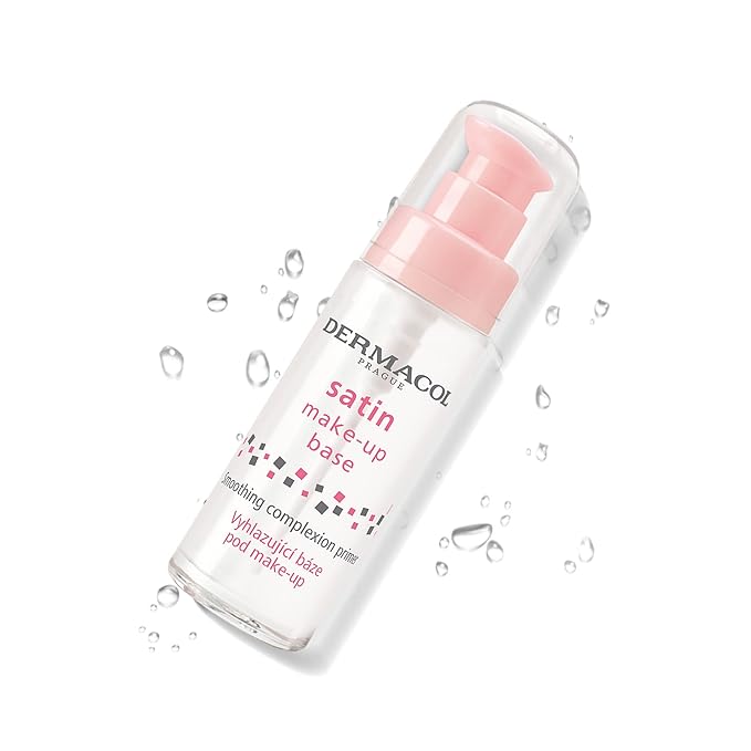 Dermacol - Satin Makeup Base, Matte Face Primer for Wrinkles and Pores, Transparent Makeup Primer for Oily Skin & Dry and Combination Skin, Easy to Blend Pore Filling Primer, No Preservatives, 30 mL-VivaGrace Women