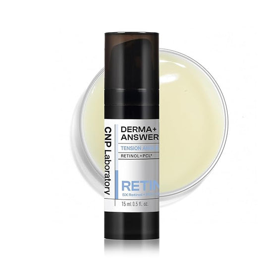 CNP Retinol PCL Eye Treatment Serum (0.5 fl.oz/ 15ml) - DermaAnswer Tension Angle-Fit Ampule, Under Eye Tightening, Firming, Korean Night Skincare, Fine Lines and Dark Circles-VivaGrace Women