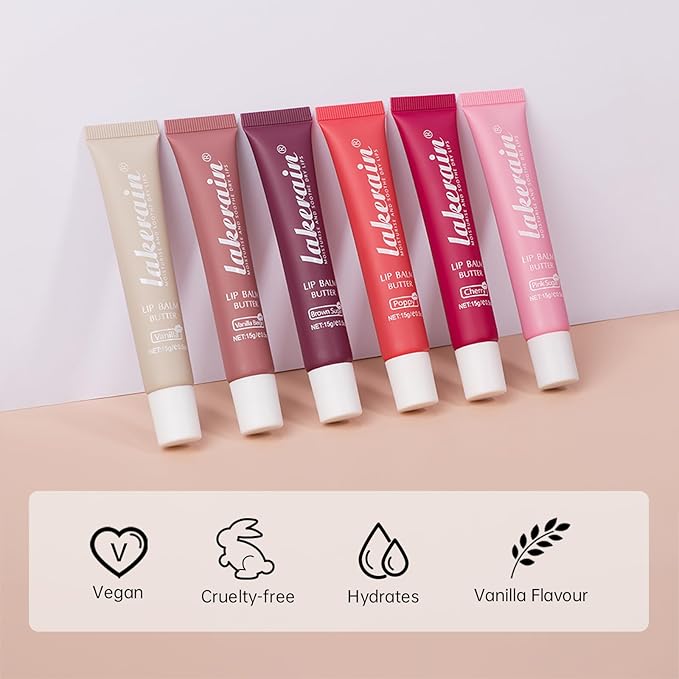 Moisturizing Lip Balm Butter for Dry Cracked Lips,Day/Night Hydrating Lip Mask, Ultra-Nourishing Lip Care Moisturizer for Soft, Smooth and Supple Lips (Cherry)-VivaGrace Women