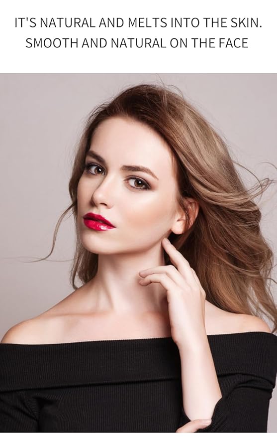 Multi-Use Makeup Blush Stick, Cream Blush Stick, Tinted Solid Moisturizer Stick for Cheek & Eyes & Lips, Waterproof Natural Nude Makeup, Suitable for All Skin (2#Hot Red)-VivaGrace Women