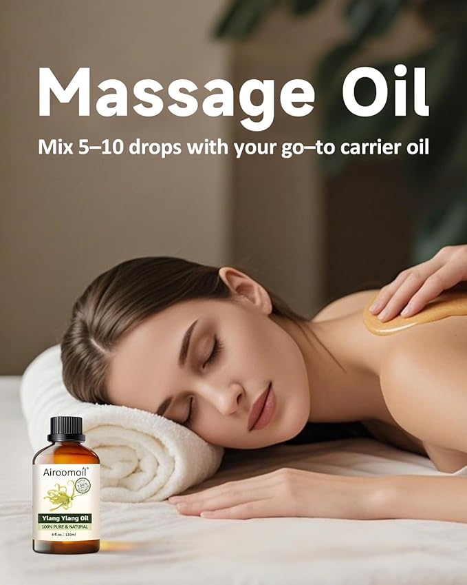 Pure Ylang Ylang Essential Oil, 100% Pure Natural Ylang Ylang Essential Oil, Premium Grade Essential Oils for Diffusers for Home, Skin, Care Massage, Soap Make, Aromatherapy, 4 Fl Oz | 120ml-VivaGrace Women