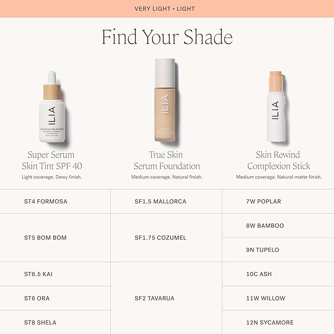 ILIA - Skin Rewind Complexion Stick - Foundation + Concealer + Skincare | Non-Toxic, Vegan, Cruelty-Free, Clean Makeup (9N - Tupelo, 0.35 oz | 10 g)-VivaGrace Women