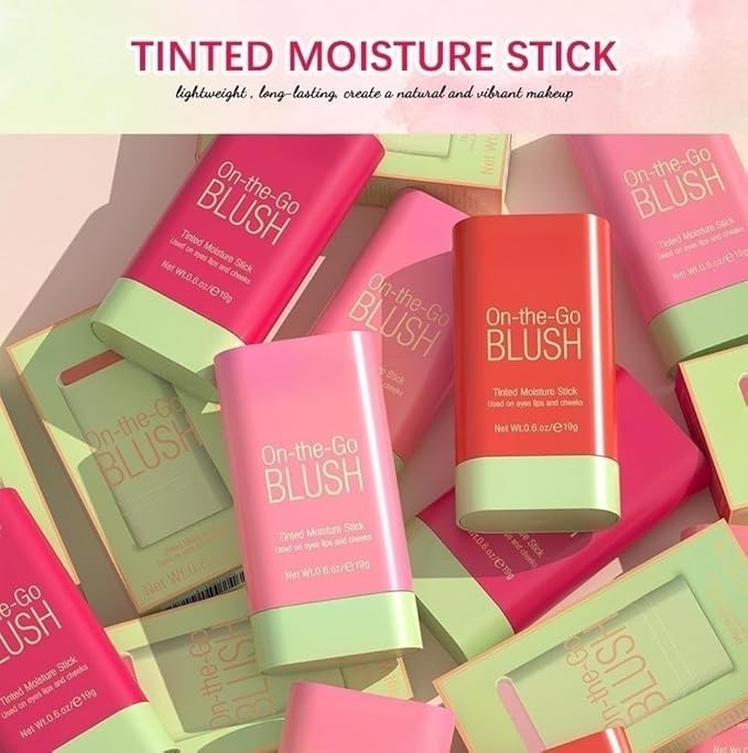 Blush Rare Beauty Liquid Blush Cream Blush Stick For Cheeks Natural Blendable Powder Blusher Stick On The Go Blush Brushes For Makeup Cheeks,Natural Waterproof, Long Lasting (3PC)-VivaGrace Women