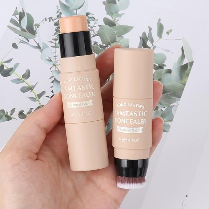 3 Pcs Contour Highlighter Blush Sticks with Brush, Shades with Highlighter & Bronzer Pen & Cream Blush, Waterproof, Longwear Makeup-VivaGrace Women