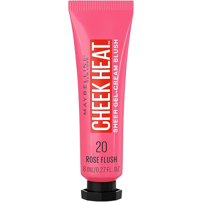 Maybelline Cheek Heat Gel-Cream Blush Makeup, lightweight, Breathable Feel, Sheer Flush Of Color, Natural-Looking, Dewy Finish, Oil-Free, Rose Flush, 1 Count-VivaGrace Women