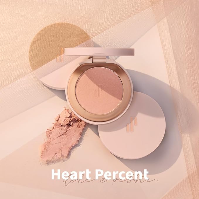 Heart Percent Dote on Mood Glow Blush, Smooth Radiant Color Luminous Shimmering Stain Finish Cheek Makeup Blush (01. Rose Plush)-VivaGrace Women