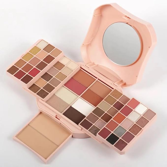 SAMIK Eye shadow blush concealer contour makeup kits full set all in one makeup set cosmetic girl makeup gift box blush set (Pink)-VivaGrace Women