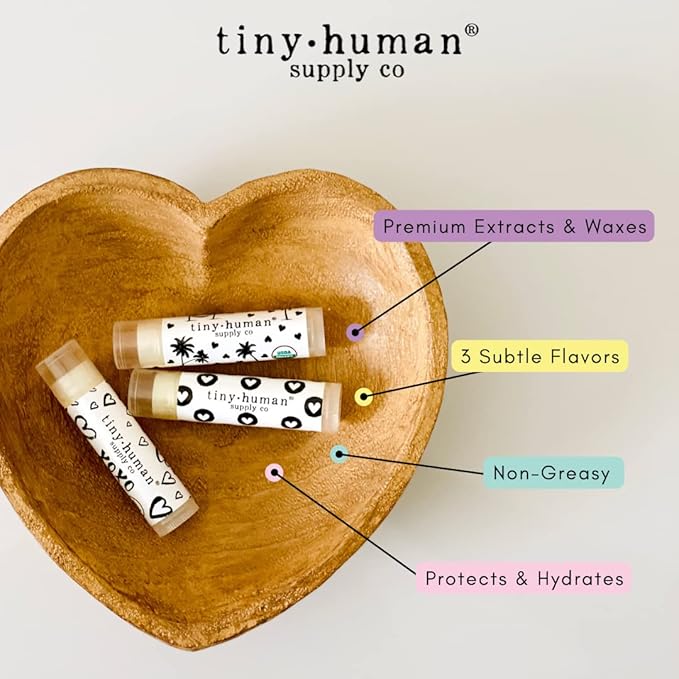 Organic Lip Balm 3 pack, Made with Premium Waxes and Extracts, Certified Organic for Chapped Lips (Tropical Escape)-VivaGrace Women