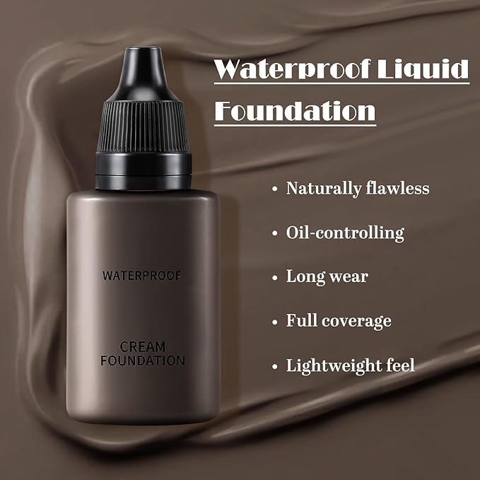 Boobeen Liquid Full Coverage Foundation, Concealer Cream Foundation, Lightweight Buildable Foundation for Smoother Skin, Matte Long Lasting, Flawless Base Makeup Natural Glowing Finish-VivaGrace Women