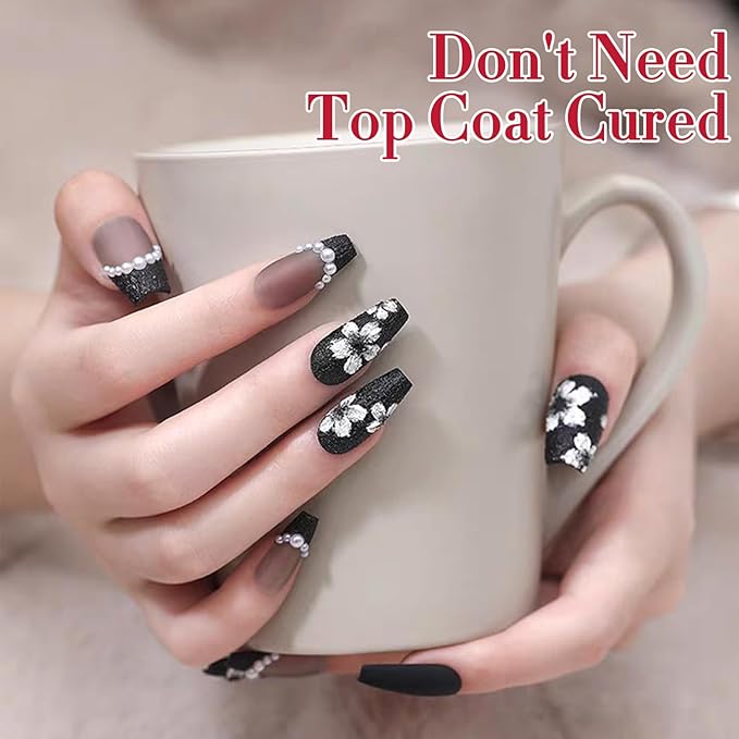 Double Rhythm 3D Nail Gel Solid Sculpting Gel for Nail Art Non-Sticky Hard Gel for Building Carving Molding Nail Extension Soak Off UV/LED Salon Home DIY 0.5 Oz (Gypsum Black)-VivaGrace Women