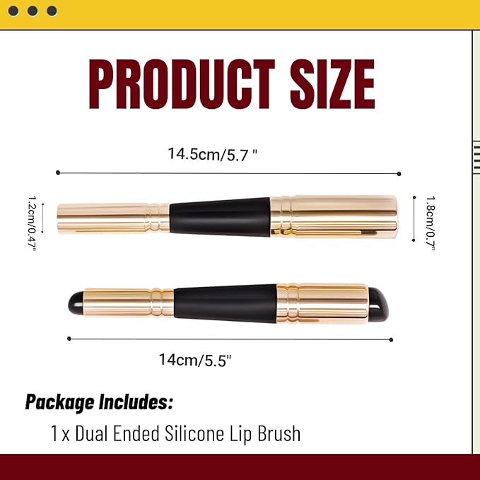 Dual Ended Silicone Lip Brush with Lid, Jelly-like Lip Makeup Brush, Versatile Makeup Applicator for Lips, Concealer, Contour, Blush, Bronzer, and Eyes, 1 count-VivaGrace Women