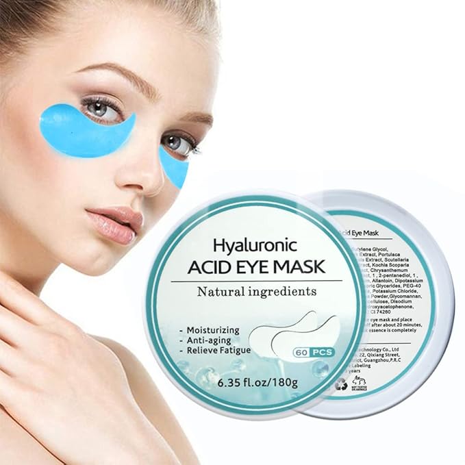 Under Eye Patches, Hyaluronic Acid Eye Mask Moisturizing, 60PCS Eye Gel Pads With Collagen Eye Treatment for Reducing Dark Circles, Wrinkles Anti-Aging, Fine Lines Eye Bags Puffiness Women Men-VivaGrace Women