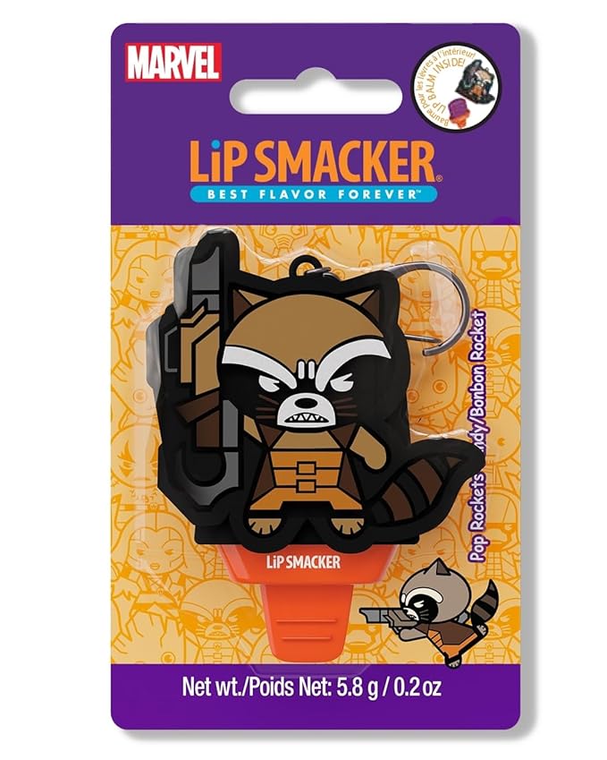 Lip Smacker Marvel, Guardians of the Galaxy, keychain, lip balm for kids - Rocket Racoon (keychain)-VivaGrace Women