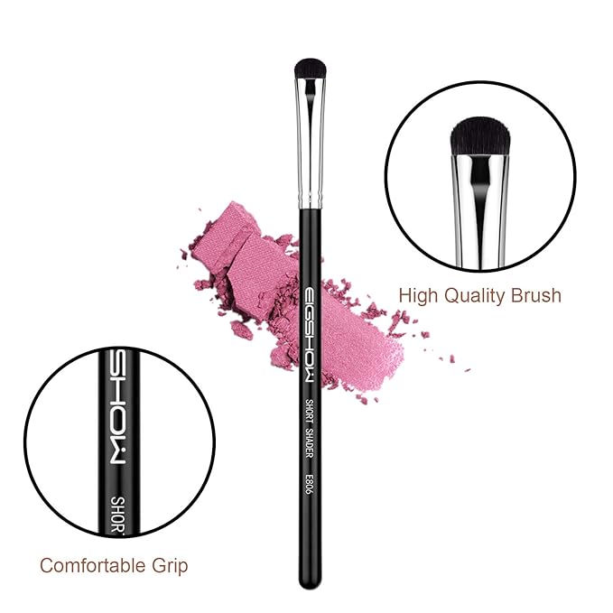 Eyeshadow Smudge Brush, EIGSHOW Short Shader Precision Makeup Brush High-End for Creasing & Cat Eye Makeup, Premium Quality, Cruelty-Free (E806)-VivaGrace Women