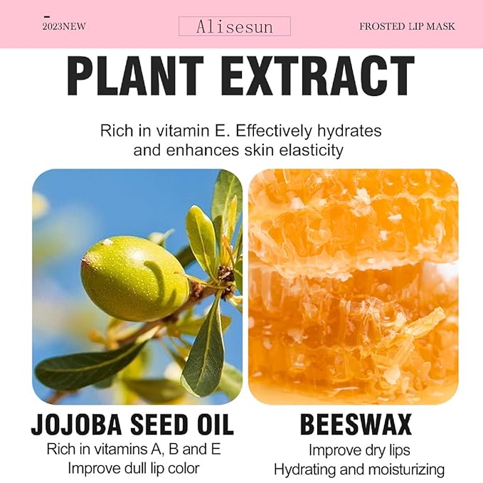 Lip Scrub & Lip Mask Lip Care Kit, Exfoliating Lip Scrub with Double Effect, Repair Lip Mask for Repairs Dry & Cracked & Chapped & Peeling Lips, Lip Care Gift for Women Girl-VivaGrace Women