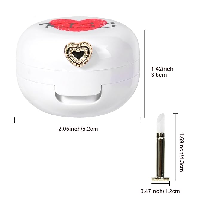 2 Pack Lip Balm Containers,Plastic Portable Empty Lip Balm Container with Mirror and Silicone Lip,Empty Lipstick Dispenser Box for Travel,Home-VivaGrace Women