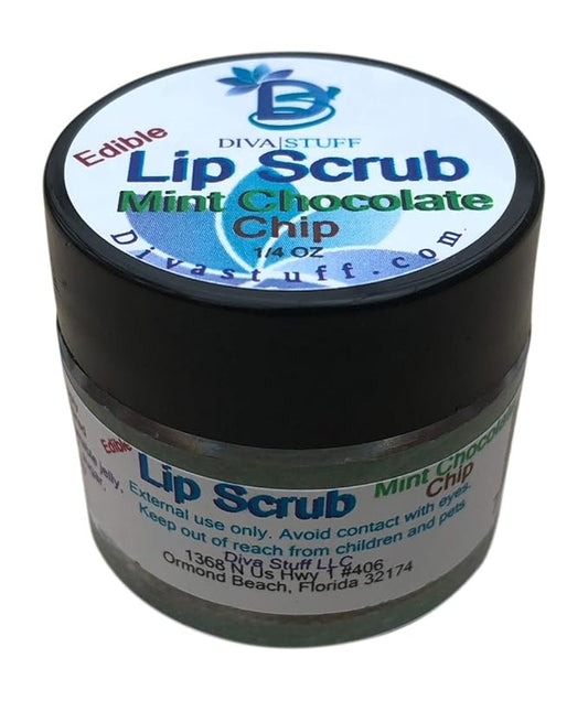 Diva Stuff Ultra Hydrating Lip Scrub for Soft Lips, Gentle Exfoliation, Moisturizer & Conditioner, Mint Chocolate Chip – ¼ oz (Made in the USA)-VivaGrace Women