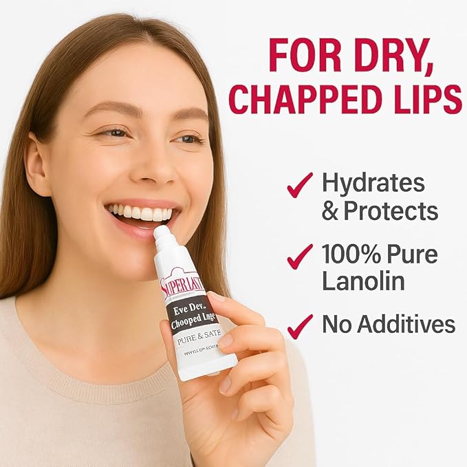 Lanolin Lip Balm 2 pack - Organic Lip Repair for Hot/Dry Weather - Natural nipple cream - Moisturizer for cracked lips - Hydrating lip care - Ultra pure jojoba oil - Chapstick For Men & Women 0.70 Oz-VivaGrace Women