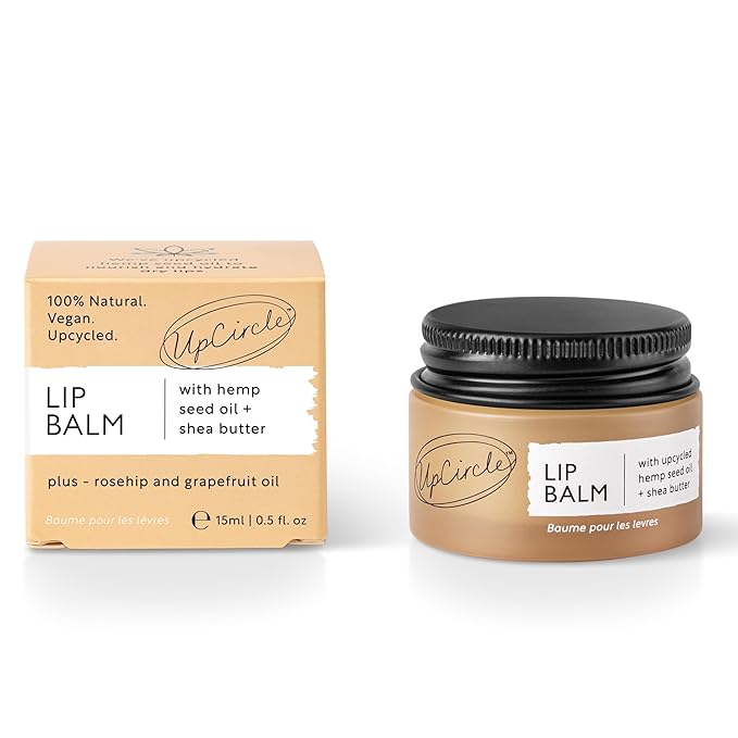 UpCircle Lip Balm with Hemp Seed Oil + Shea Butter 15ml – Hydrating + Plumping – Rosehip + Grapefruit Oil To Soothe Dry Lips - Natural, Vegan + Cruelty-Free-VivaGrace Women