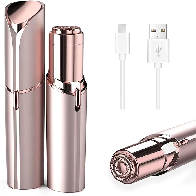 Facial Hair Removal for Women, Face Shavers for Women, Portable Lady Face Electric Razor for Lip, Peach Fuzz, Chin with USB Rechargeable-VivaGrace Women