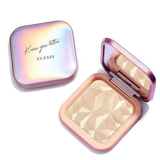 ELESSY Highlighter Makeup Palette,Highlighter Palette Long Lasting Face illuminator Makeup Palette Shimmer Highlighter Powder Suit All Skin Tones-TWILIGHT GLOW-VivaGrace Women